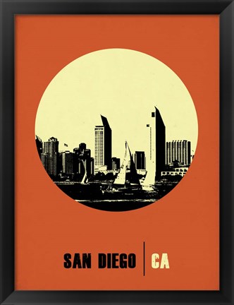 Framed San Diego Circle 2 Print