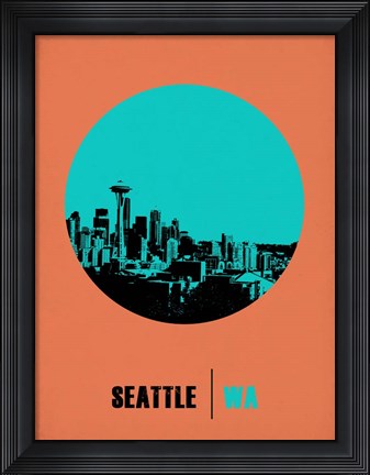 Framed Seattle Circle 1 Print