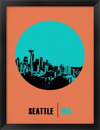 Framed Seattle Circle 1 Print