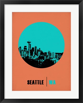 Framed Seattle Circle 1 Print