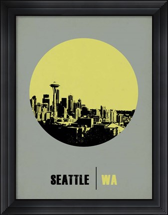 Framed Seattle Circle 2 Print