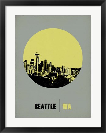 Framed Seattle Circle 2 Print