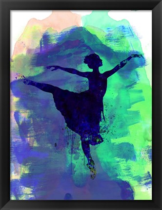Framed Ballerina&#39;s Dance Watercolor 2 Print