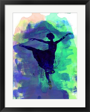 Framed Ballerina&#39;s Dance Watercolor 2 Print