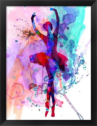 Framed Ballerina&#39;s Dance Watercolor 3 Print