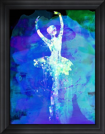 Framed Ballerina&#39;s Dance Watercolor 4 Print