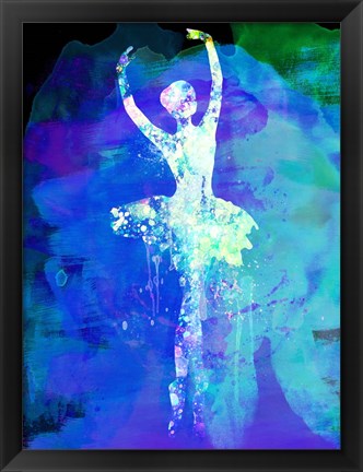 Framed Ballerina&#39;s Dance Watercolor 4 Print