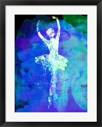 Framed Ballerina&#39;s Dance Watercolor 4 Print