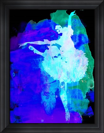 Framed Purple Ballerina Watercolor Print