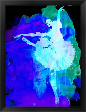 Framed Purple Ballerina Watercolor Print