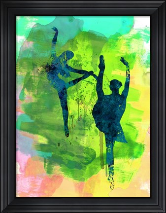 Framed Ballet Watercolor 1B Print