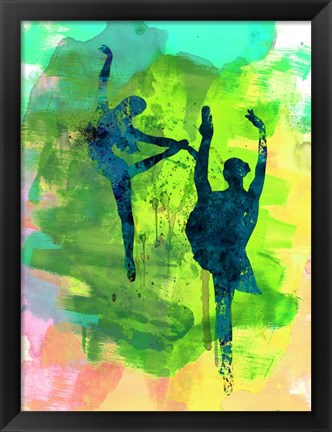 Framed Ballet Watercolor 1B Print