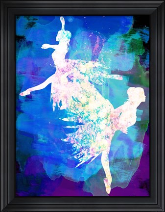 Framed Ballet Watercolor 2B Print