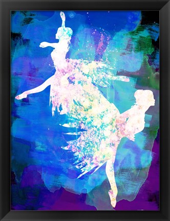 Framed Ballet Watercolor 2B Print