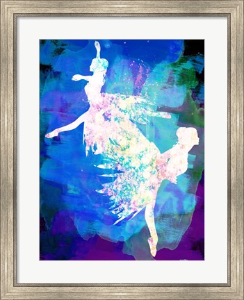 Framed Ballet Watercolor 2B Print
