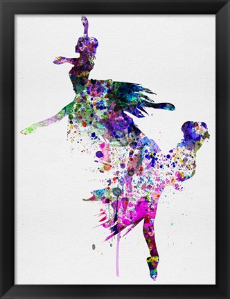 Framed Ballet Watercolor 3B Print