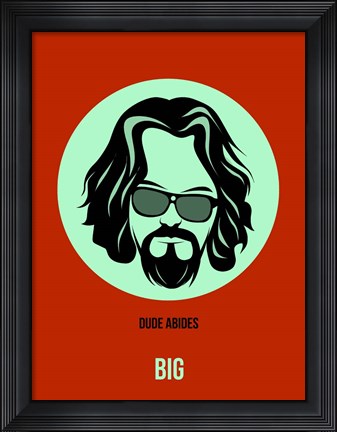 Framed Dude Abides 2 Print