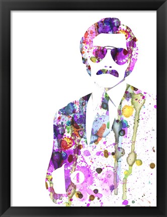 Framed Anchorman Watercolor 1 Print