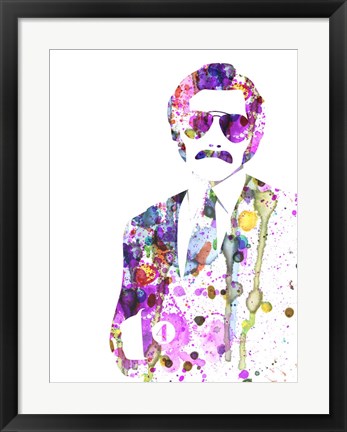 Framed Anchorman Watercolor 1 Print