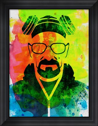 Framed Walter White Watercolor 1 Print