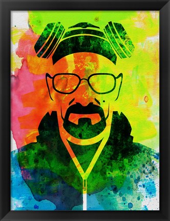 Framed Walter White Watercolor 1 Print