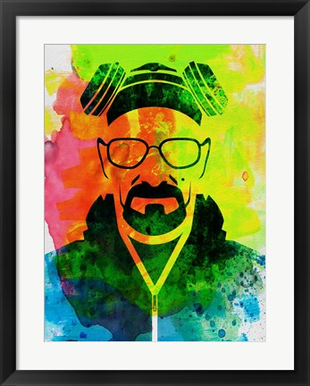 Framed Walter White Watercolor 1 Print