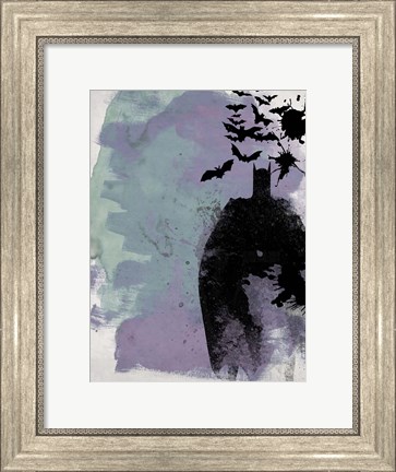 Framed Batman Watercolor Print