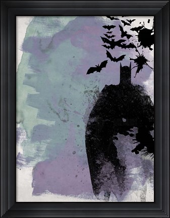 Framed Batman Watercolor Print