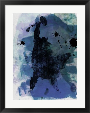 Framed Thor Watercolor Print