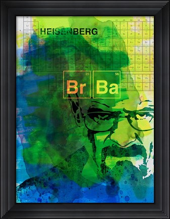 Framed Walter White Watercolor 2 Print