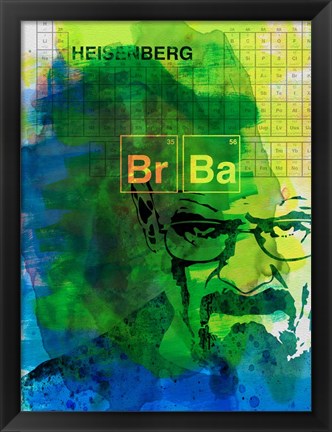 Framed Walter White Watercolor 2 Print