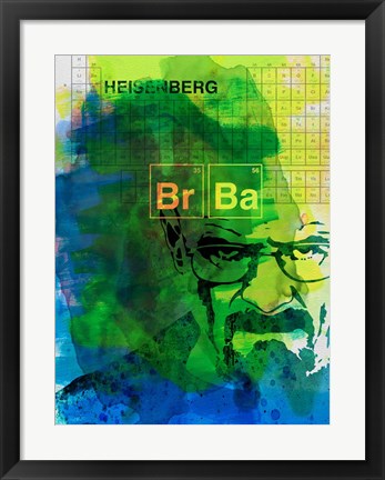 Framed Walter White Watercolor 2 Print