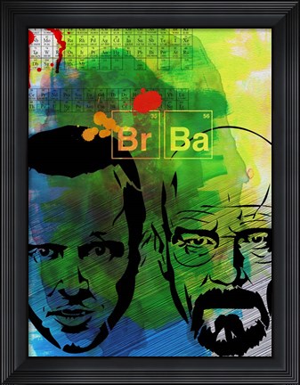Framed Br Ba Watercolor 2 Print