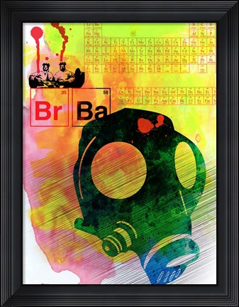 Framed Br Ba Watercolor 3 Print