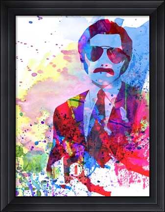 Framed Anchorman Watercolor 2 Print