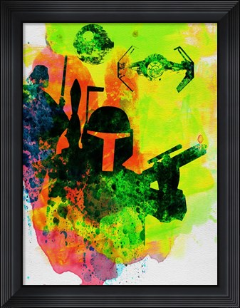 Framed Star Warriors Watercolor 3 Print