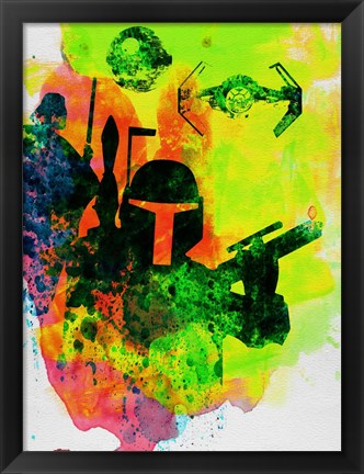 Framed Star Warriors Watercolor 3 Print