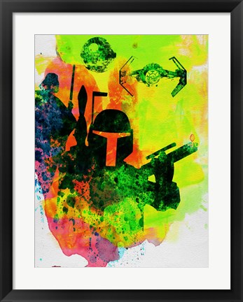 Framed Star Warriors Watercolor 3 Print