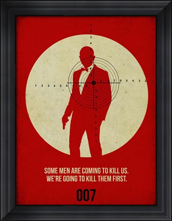Framed James Red 3 Print