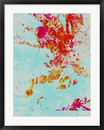 Framed Bob Marley Watercolor Print