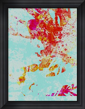 Framed Bob Marley Watercolor Print