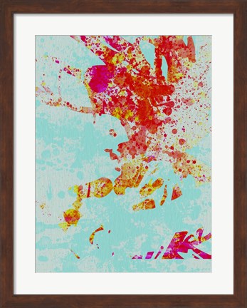 Framed Bob Marley Watercolor Print