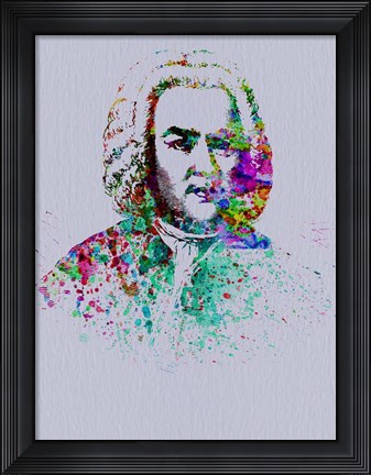 Framed Bach Watercolor Print