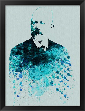 Framed Tchaikovsky Watercolor Print