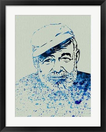 Framed Hemingway Watercolor 1 Print