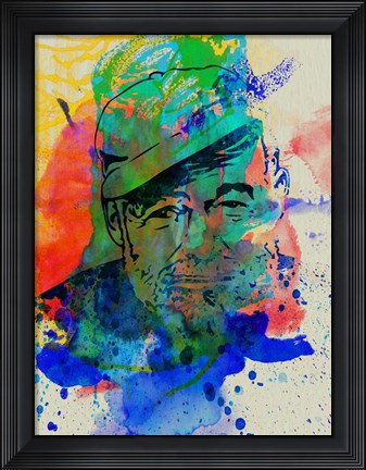 Framed Hemingway Watercolor 2 Print