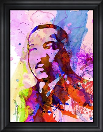 Framed Martin Luther King Watercolor Print