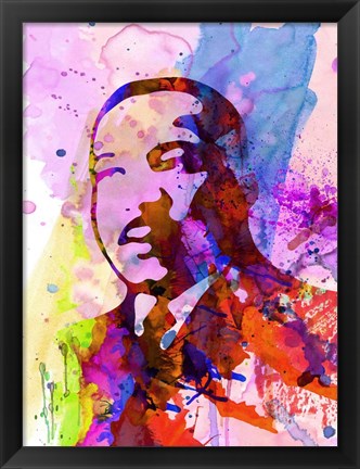 Framed Martin Luther King Watercolor Print