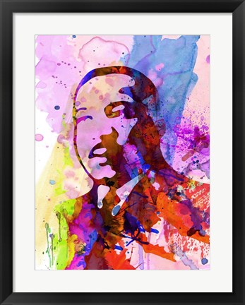 Framed Martin Luther King Watercolor Print