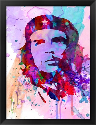 Framed Che Guevara Watercolor 2 Print